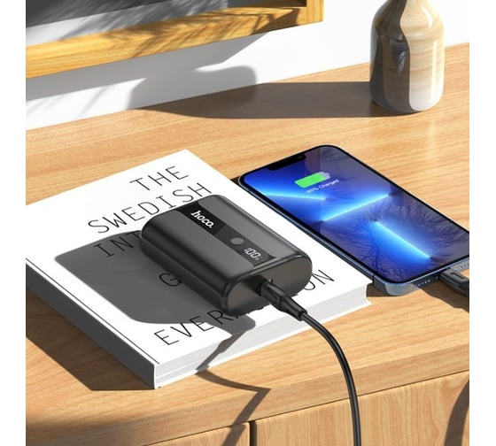 Внешний акб Hoco q3 pro 10000mah, 1xusb, 1xusb-c, 1xmicrousb, 3а, pd20w, qc3.0, led дисплей, li-pol 0L-00057077