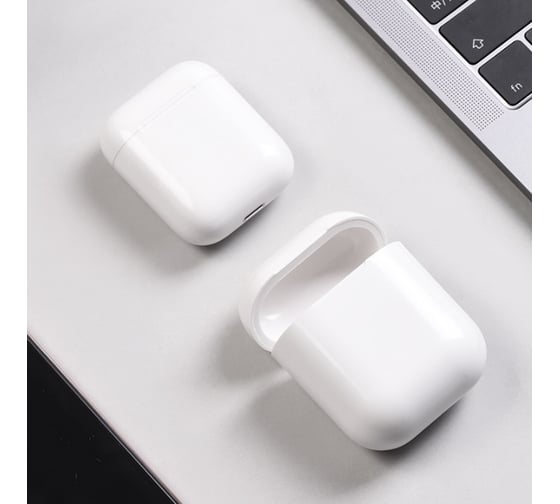 Беспроводной зарядный бокс Hoco cw18 для airpods, 2.5w, поддержка qi (белый) 0L-00041364