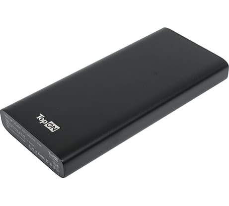 Внешний аккумулятор TopOn 26800mAh (96.48Wh) Type-C PD 100W, 2 USB QC3.0 18W, корпус алюминий черный TOP-T100