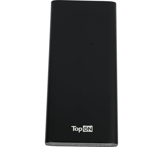 Внешний аккумулятор TopOn 26800mAh (96.48Wh) Type-C PD 100W, 2 USB QC3.0 18W, корпус алюминий черный TOP-T100