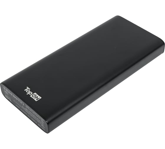 Внешний аккумулятор TopOn 22400mAh (82.88Wh) Type-C PD 140W, Type-C PD 100W, USB QC3.0 18W, Max 158W корпус алюминий черный TOP-T140