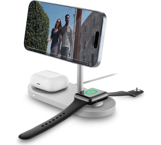 Беспроводное зарядное устройство uBear Stage Pro, 3-в-1, MagSafe совместимое WL07SL31-AD