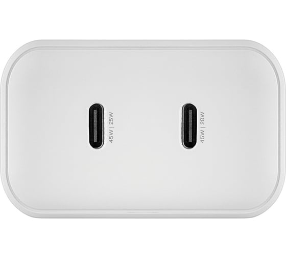 Сетевое зарядное устройство uBear Motion, GaN, 45 Вт WC17WH45-2C