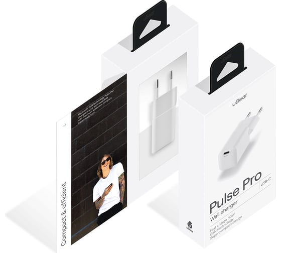 Сетевое зарядное устройство uBear Pulse Pro, GaN, 30 Вт WC11WHPD30-C