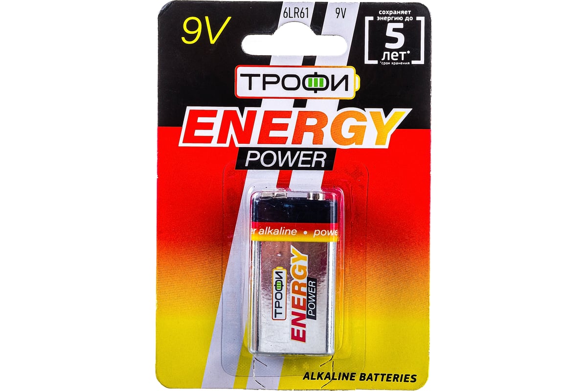 Батарейка Трофи 6LR61-1BL C0034928 - выгодная цена, отзывы ...