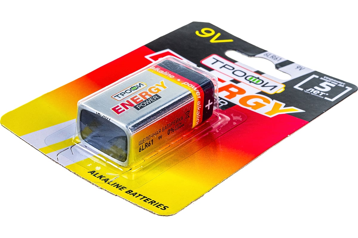 Батарейка Трофи 6LR61-1BL C0034928 - выгодная цена, отзывы ...