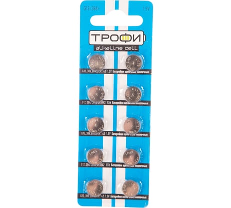 Батарейки Трофи G12 386 LR1142, LR43 C0035049