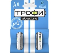Батарейки ТРОФИ LR6-2BL Alkaline, C0034926