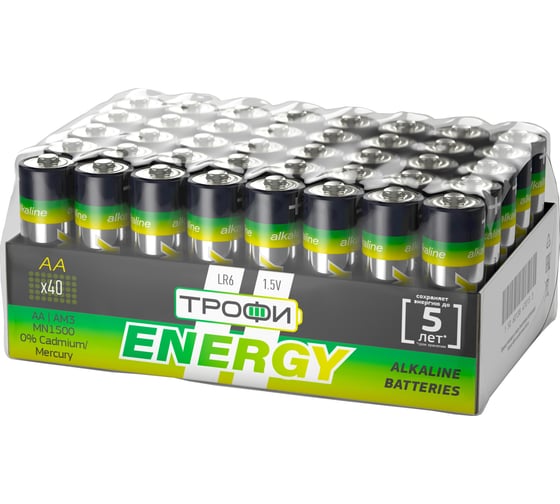 Батарейки Трофи LR6-40 bulk ECO Б0027815 1