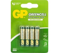 Солевые батарейки GP greencell 24g aaa - 4 шт. в блистре GP 24G-2CR4 26074469