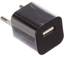 Сетевое зарядное устройство квадрат REXANT USB СЗУ 1000mA черное 18-1910