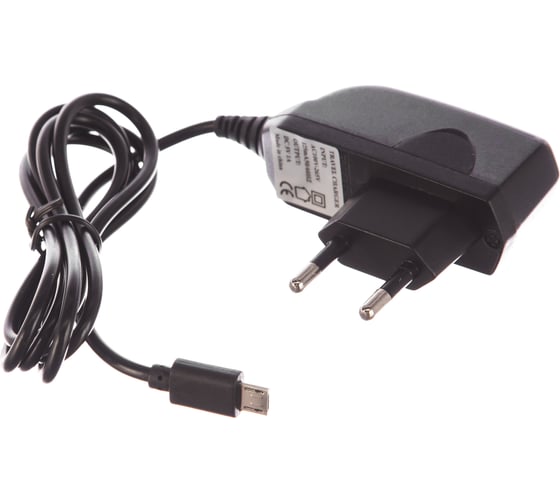 Сетевое зарядное устройство REXANT microUSB 220В СЗУ 5V, max:1500mA шнур 1.2М черное 16-0260-1
