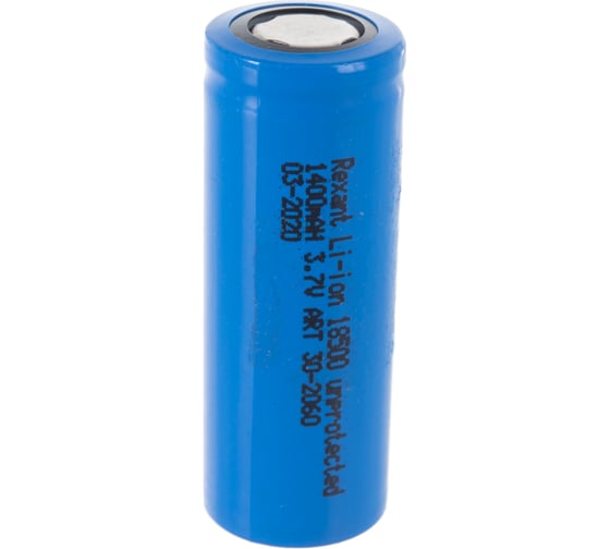 Аккумулятор Rexant Li-ion 18500 unprotected 1400 mAH 3.7 В 30-2060