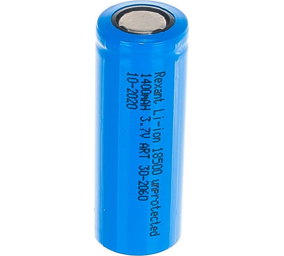 Аккумулятор Rexant Li-ion 18500 unprotected 1400 mAH 3.7 В 30-2060