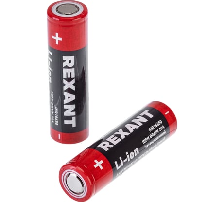 Аккумулятор REXANT Li-ion 18650, 3,7В, 3000мАч, без платы защиты, плоский контакт, 10 шт. В 30-2035