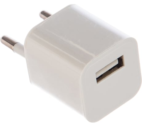 Сетевое зарядное устройство квадрат REXANT USB СЗУ 1000mA белое 18-1914