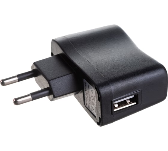 Сетевое зарядное устройство REXANT USB 220V СЗУ 5V, 1000mA черное 16-0239