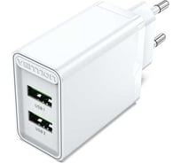 Сетевое зарядное устройство VENTION на 2 порта USB (A+A) QC 3.0 Белый, шт. FBAW0-EU