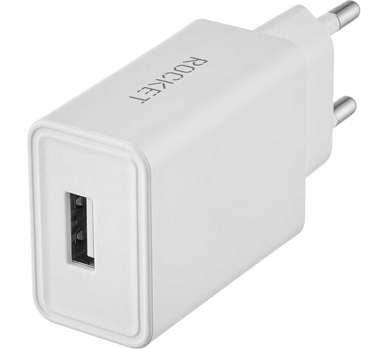 Сетевое зарядное устройство ROCKET Base 10,5W, USB-A и кабель USB-A,Micro-USB RWCC501WH10AM-A