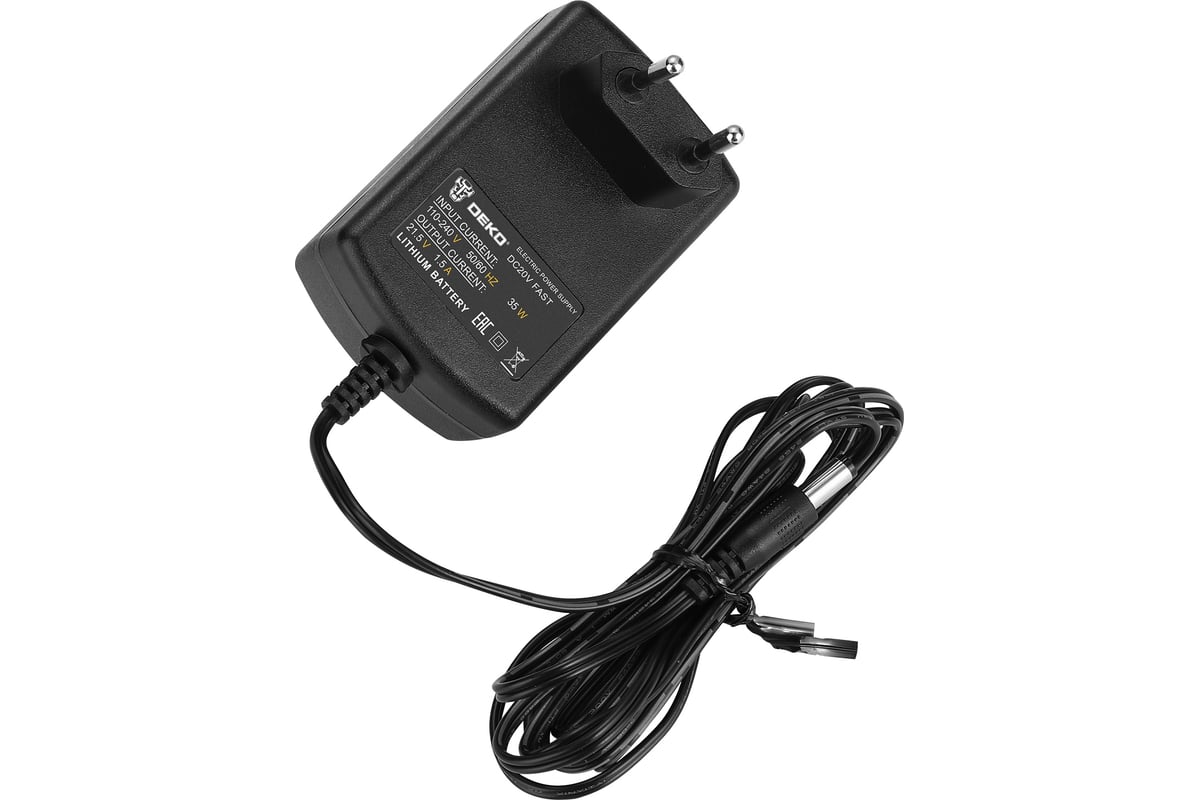Быстрое зарядное устройство DEKO DC20V FAST, 20В, Li-ion 065-1031 ...