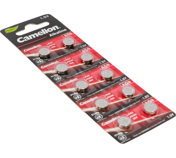 Батарейка для часов Camelion G9 BL-10 Mercury Free AG9-BP10 0%Hg 394A/LR936/194 12817