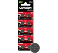 Батарейка для часов Camelion G3 BL-10 Mercury Free AG3-BP10 0%Hg 392A/LR41/192 12811