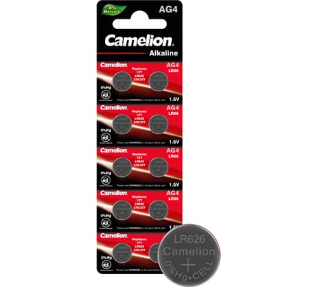 Батарейка для часов Camelion G4 BL-10 Mercury Free AG4-BP10 0%Hg 377A/LR626/177 12812