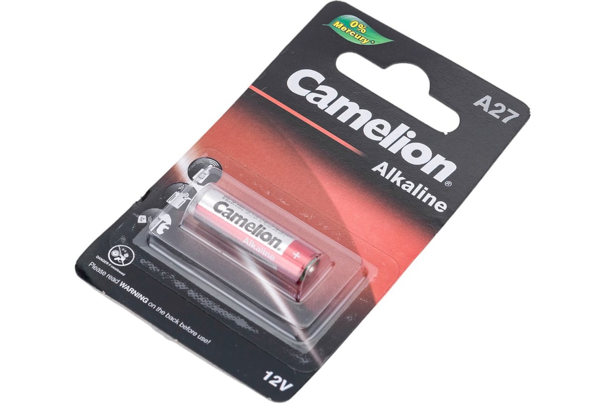 Батарейка Camelion LR27A BL-1 Mercury Free A27-BP1 12В 12829 - выгодная  цена, отзывы, характеристики, фото - купить в Москве и РФ