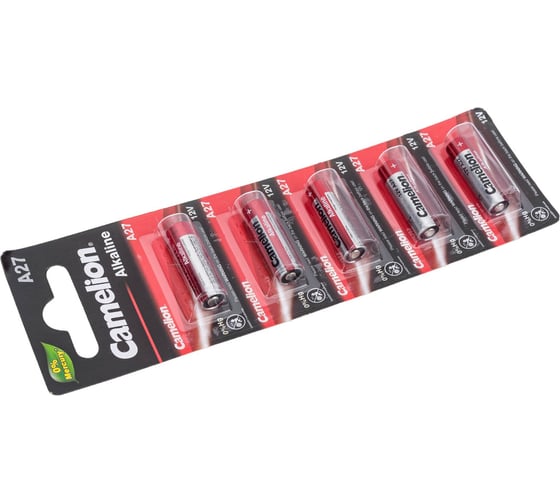 Батарейка Camelion LR27A BL-5 Mercury Free A27-BP5 12В  Блистер 5 шт 12830