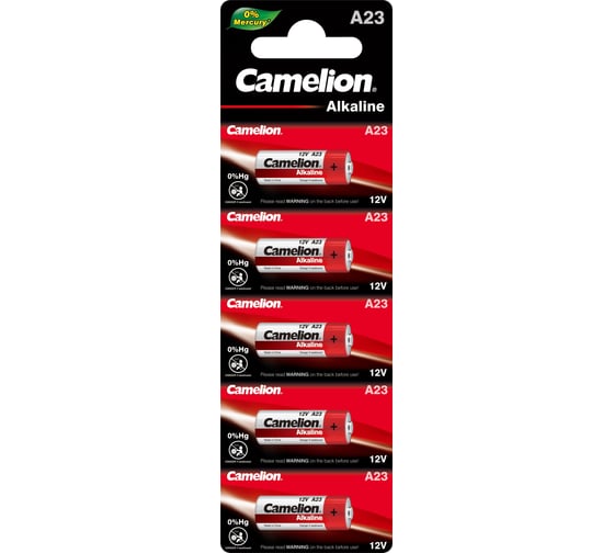 Батарейка Camelion LR23A BL-5 Mercury Free A23-BP5 12В 12828