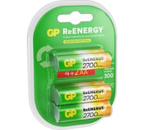 Перезаряжаемые аккумуляторы GP 270AAHC, емкость 2700 мАч - 6шт. 270AAHC4/2-2CR6 15920386