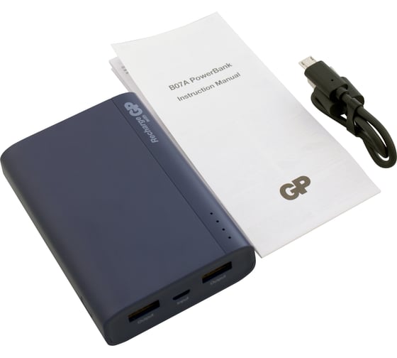 Внешний аккумулятор емкостью 7500 мАч синий GPB07ABLE-2CRB1