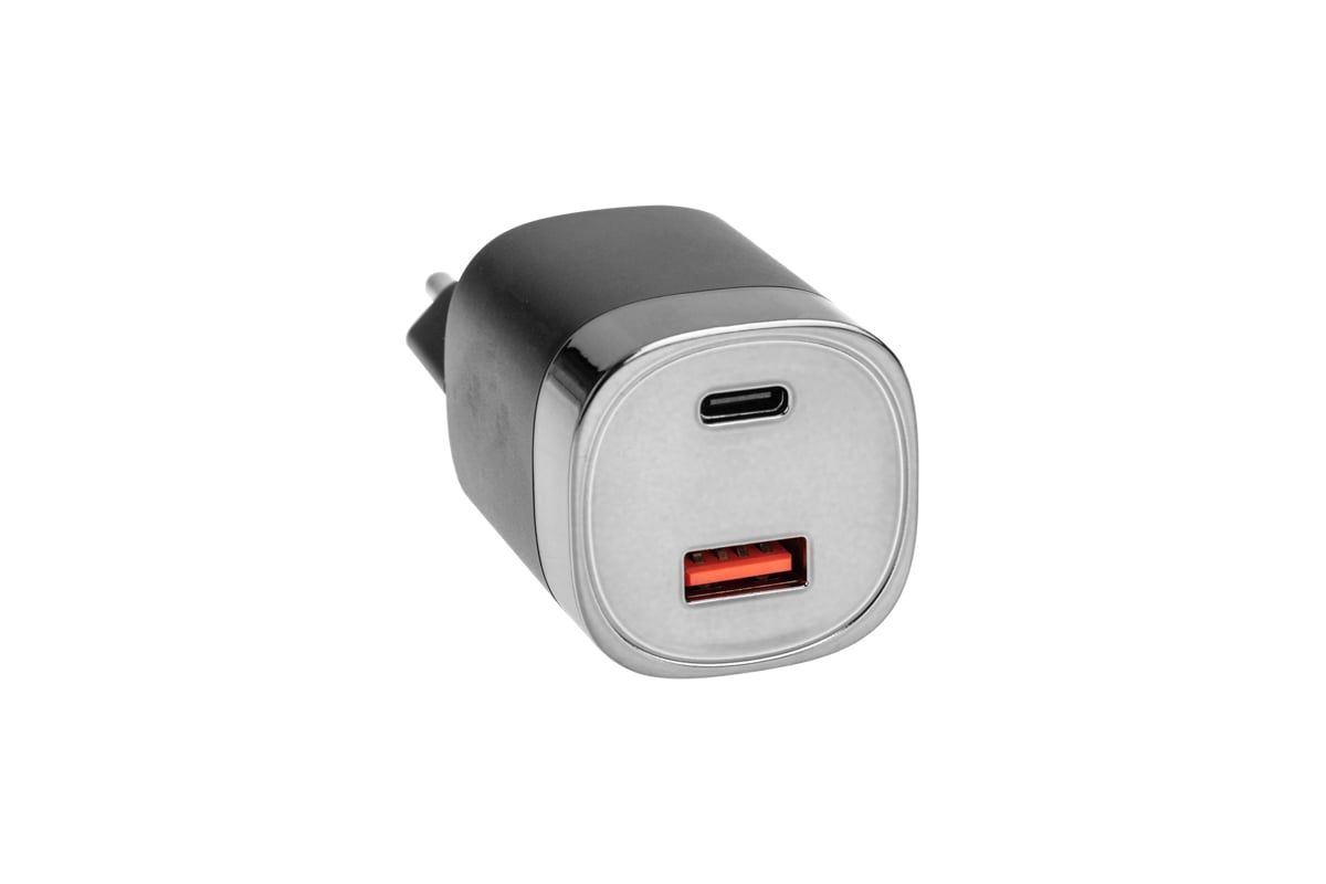 Сетевое зарядное устройство rexant usb qc (30w) + type c pd (33w), с дисплеем 18-2224