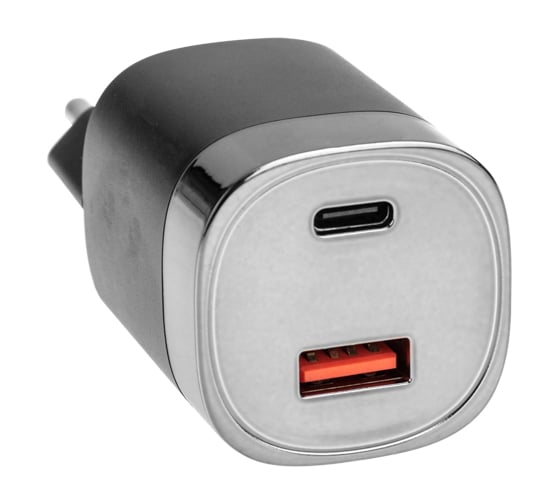 Сетевое зарядное устройство REXANT usb qc (30w) + type c pd (33w), с дисплеем 18-2224
