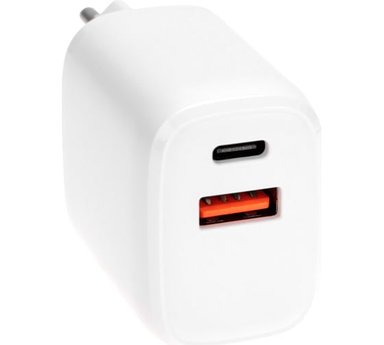 Сетевое зарядное устройство REXANT usb qc (20w) + type c pd (20w), белое 18-2225