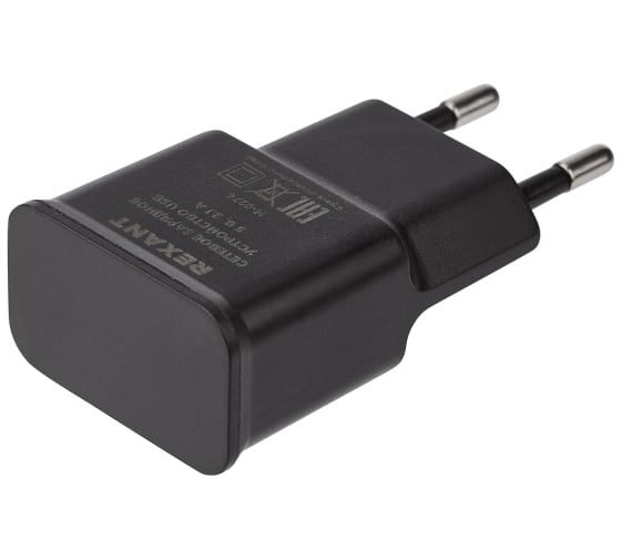 Сетевое зарядное устройство REXANT usb, 5v, 2.1 a, черное 16-0274