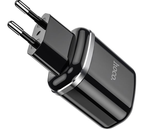 Сетевое зарядное устройство Hoco n4, 2хusb-а, 2.4а, черный 23753-N4BK