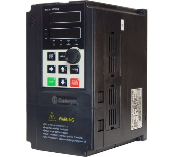 Преобразователь частоты Силиум SL9-M-G3-5d5/P3-7d5 5,5/7,5кВт (общепром/насос,вентилятор); 13/17А (общепром/насос,вентилятор); 380В; съемный пульт управления; тормозной модуль встроен 3990015 1