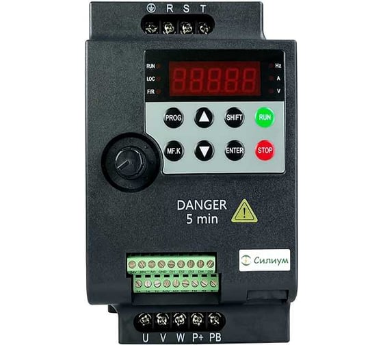 Преобразователь частоты Силиум SR12-G1-D75 0,75кВт; 4А; 220В; RS-485 3989491