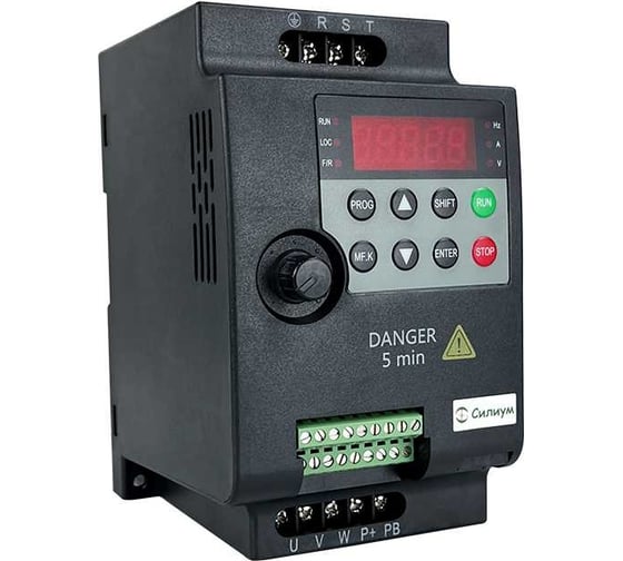 Преобразователь частоты Силиум SR12-G1-D75 0,75кВт; 4А; 220В; RS-485 3989491