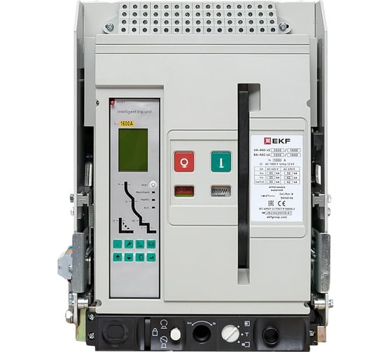 Автоматический выключатель EKF ВА-450 1600/1000А 3P 65кА выкатной v2 mccb450-1600-1000v-v2