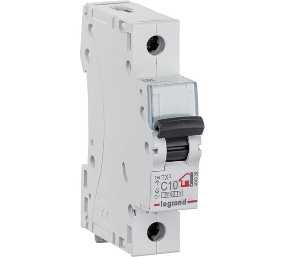 Автоматический выключатель Legrand TX3 C10A 1П 6000 404026