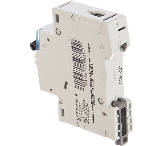 Автоматический выключатель Legrand TX3 C16A 1П 6000 404028