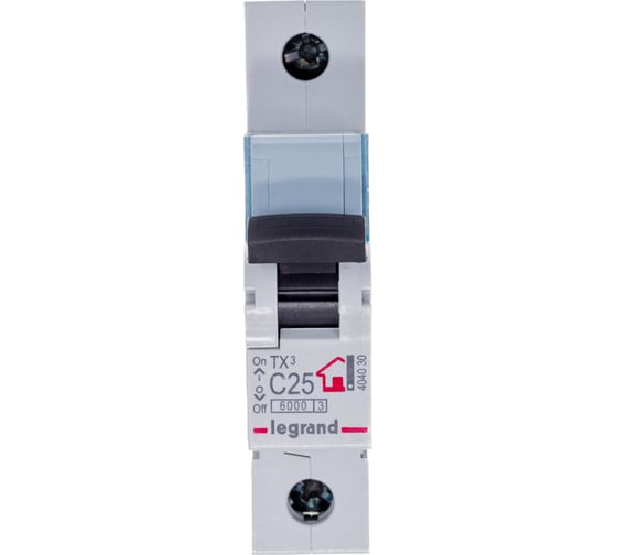 Автоматический выключатель Legrand TX3 C25A 1П 6000 404030