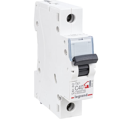 Автоматический выключатель Legrand TX3 C40A 1П 6000 404032