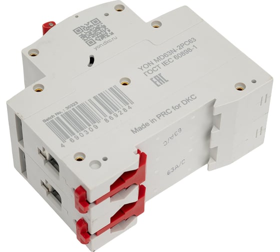 Автоматический модульный выключатель DKC yon md63n 2p 63a c 6ka MD63N-2PC63