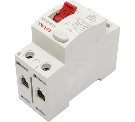 Устройство защитного отключения DKC узо вдт yon max mdl100, 2p, 10ma, 16a, тип ас MDL100-2P1-16-AC
