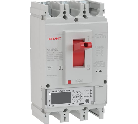 Автоматический выключатель DKC yon 3p 630а 40ka ir 0.4…1xin isd 1.5…10xin MD630N-MR1 1