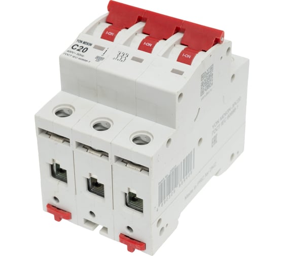 Автоматический модульный выключатель DKC yon md63n 3p 20a c 6ka MD63N-3PC20 1