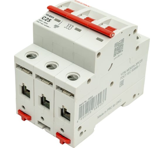 Автоматический модульный выключатель DKC yon md63n 3p 25a c 6ka MD63N-3PC25
